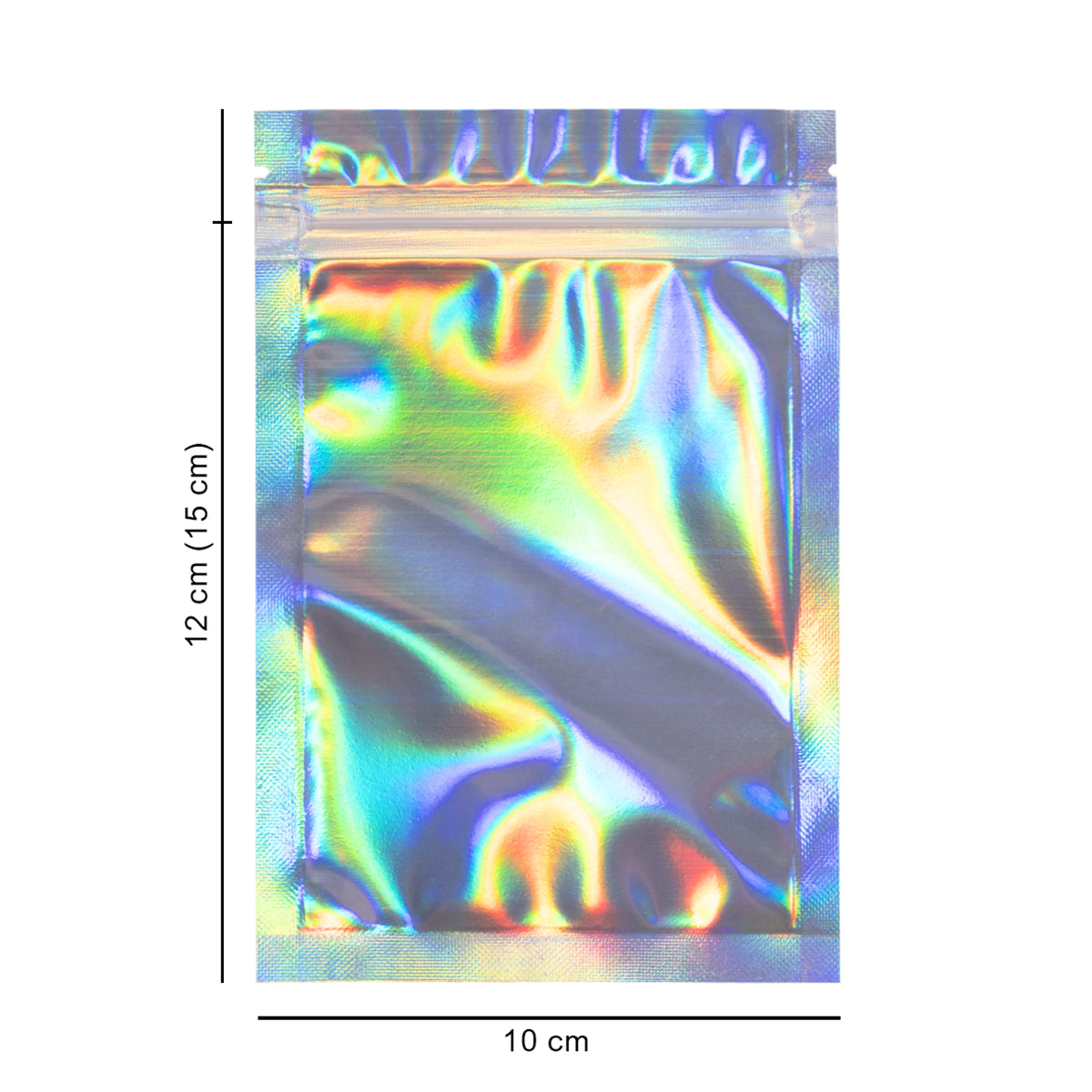 10*15 см зіп-пакет з прозорою стінкою голографічний