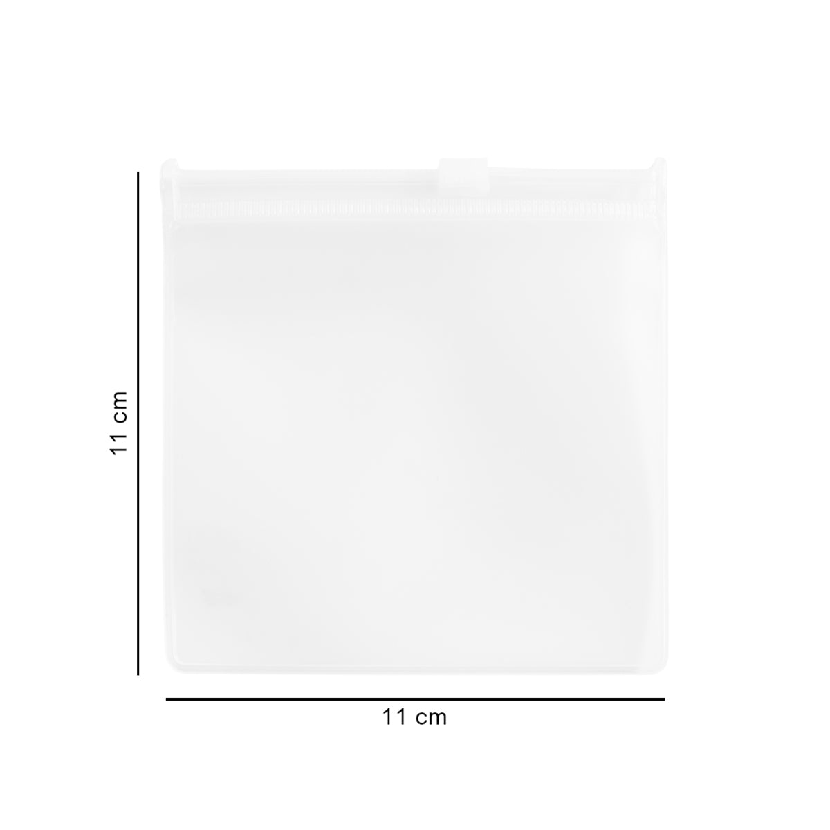 11*11 см зіп-пакет зі слайдером напівпрозорий білий