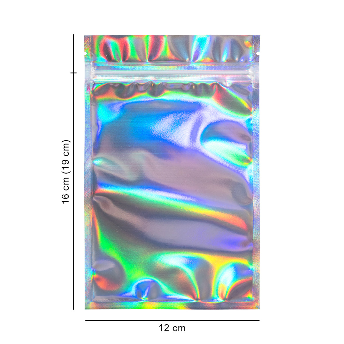 12*19 см зіп-пакет з прозорою стінкою голографічний