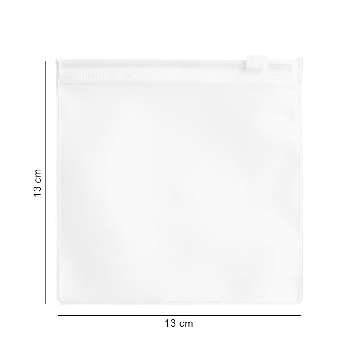 13*13 см зіп-пакет зі слайдером напівпрозорий білий