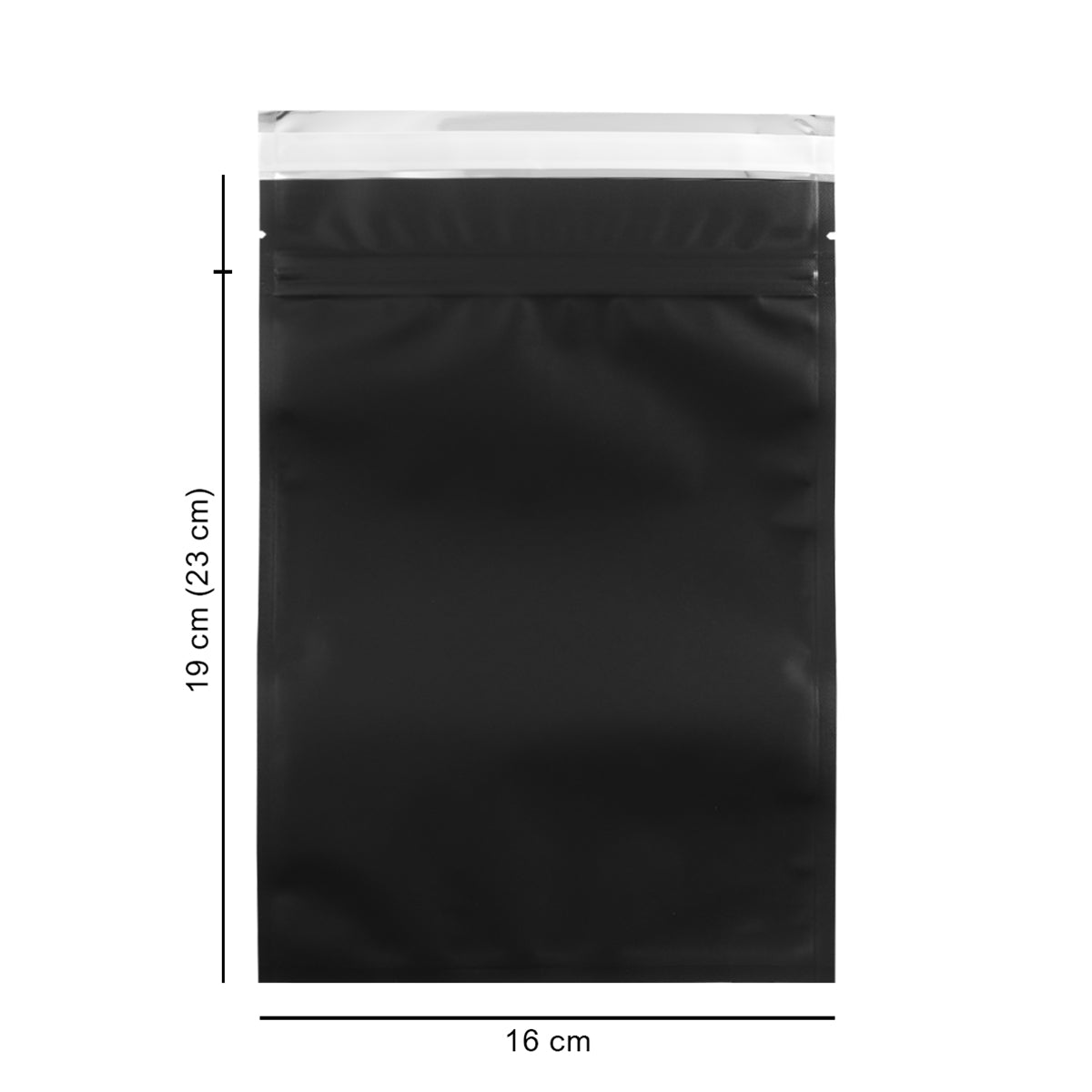 16*23 см чорний матовий з зіпом