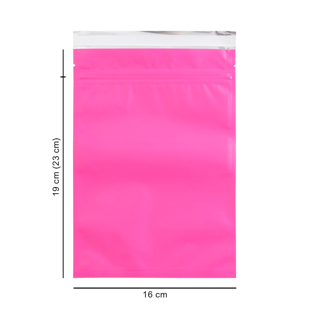 16*23 см малиновий матовий з зіпом