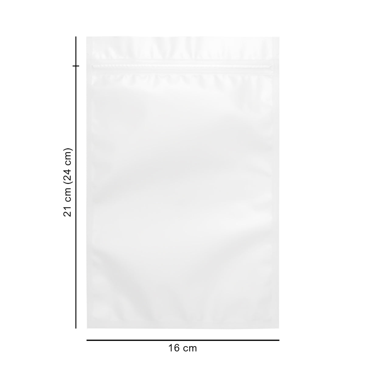 16*24 см зіп-пакет прозорий матовий