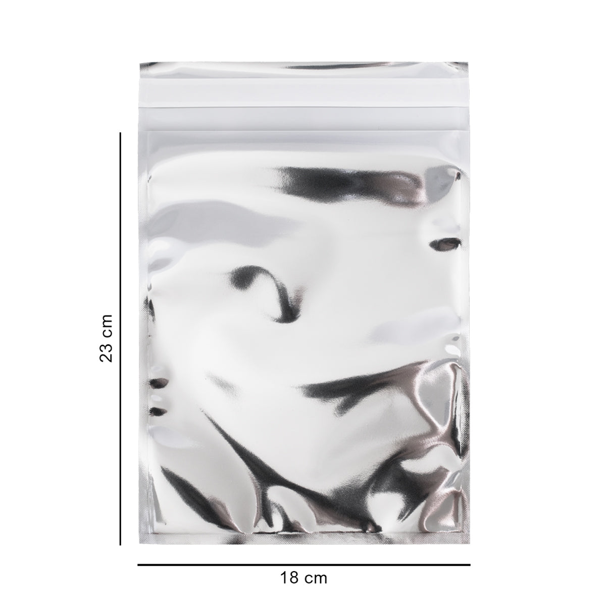 18*23 см срібний глянцевий