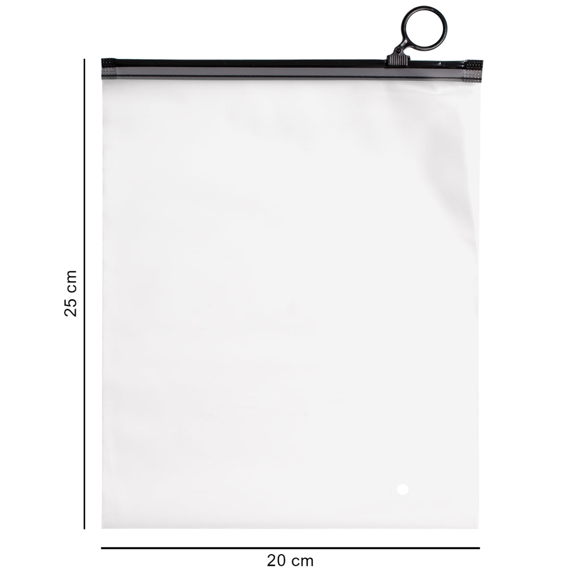 20*25 см зіп-пакет зі слайдером-кільцем напівпрозорий білий