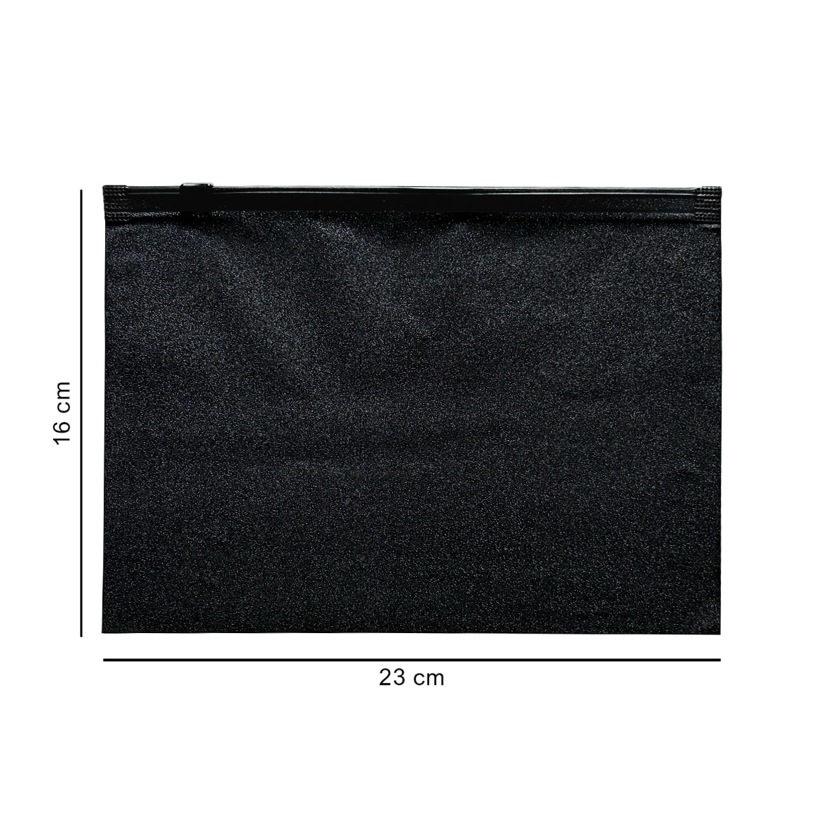 23*16 cm зіп-пакет зі слайдером з шиммер-ефектом чорний