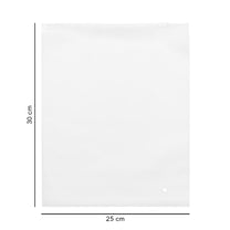 25*30 cm зіп-пакет зі слайдером напівпрозорий білий