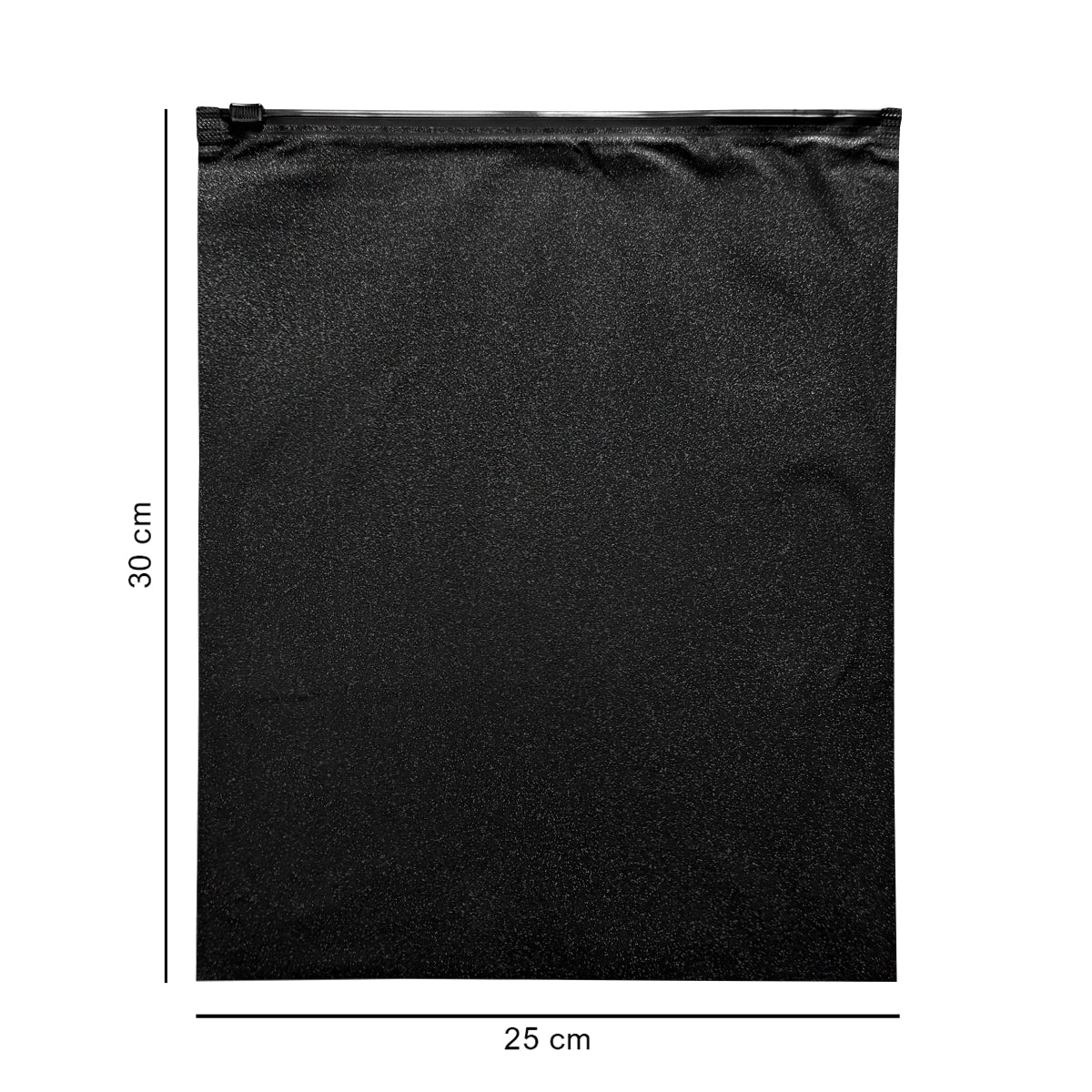 25*30 cm зіп-пакет зі слайдером чорний з шиммер-ефектом