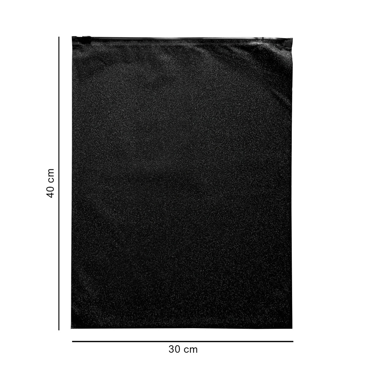 30*40 cm зіп-пакет зі слайдером чорний з шиммер-ефектом