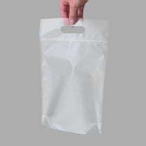 20*25*6 cm прозорий матовий з ручкою, зіпом та дном